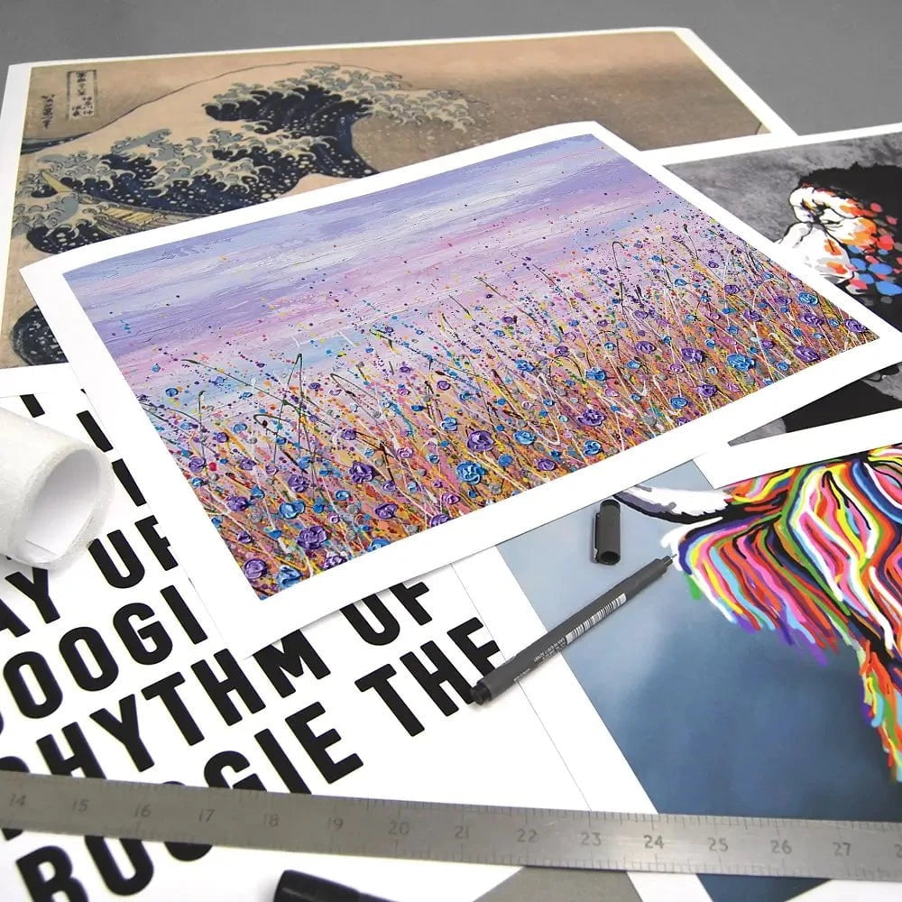 Purple Flower Field Art Print Purple Flower Field Art Print wall art product Olga Tkachyk