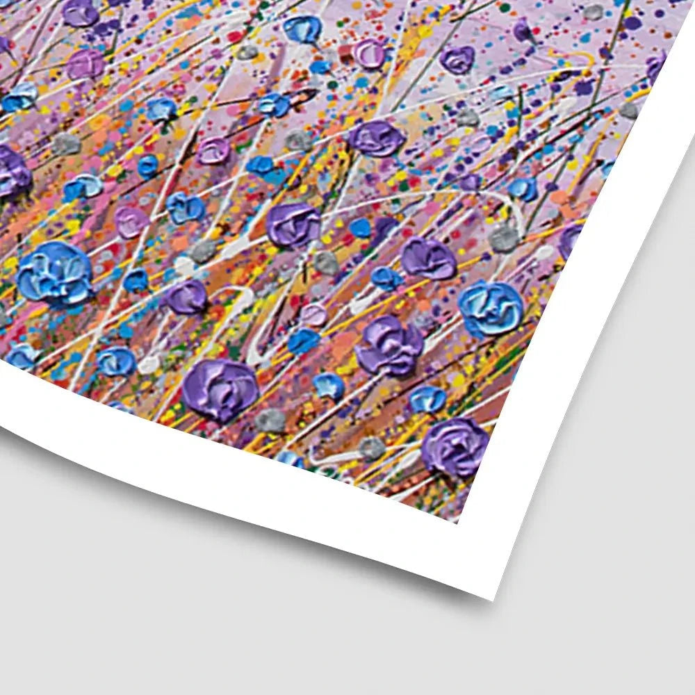 Purple Flower Field Art Print Purple Flower Field Art Print wall art product Olga Tkachyk