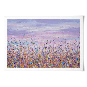 Purple Flower Field Art Print Purple Flower Field Art Print wall art product Olga Tkachyk