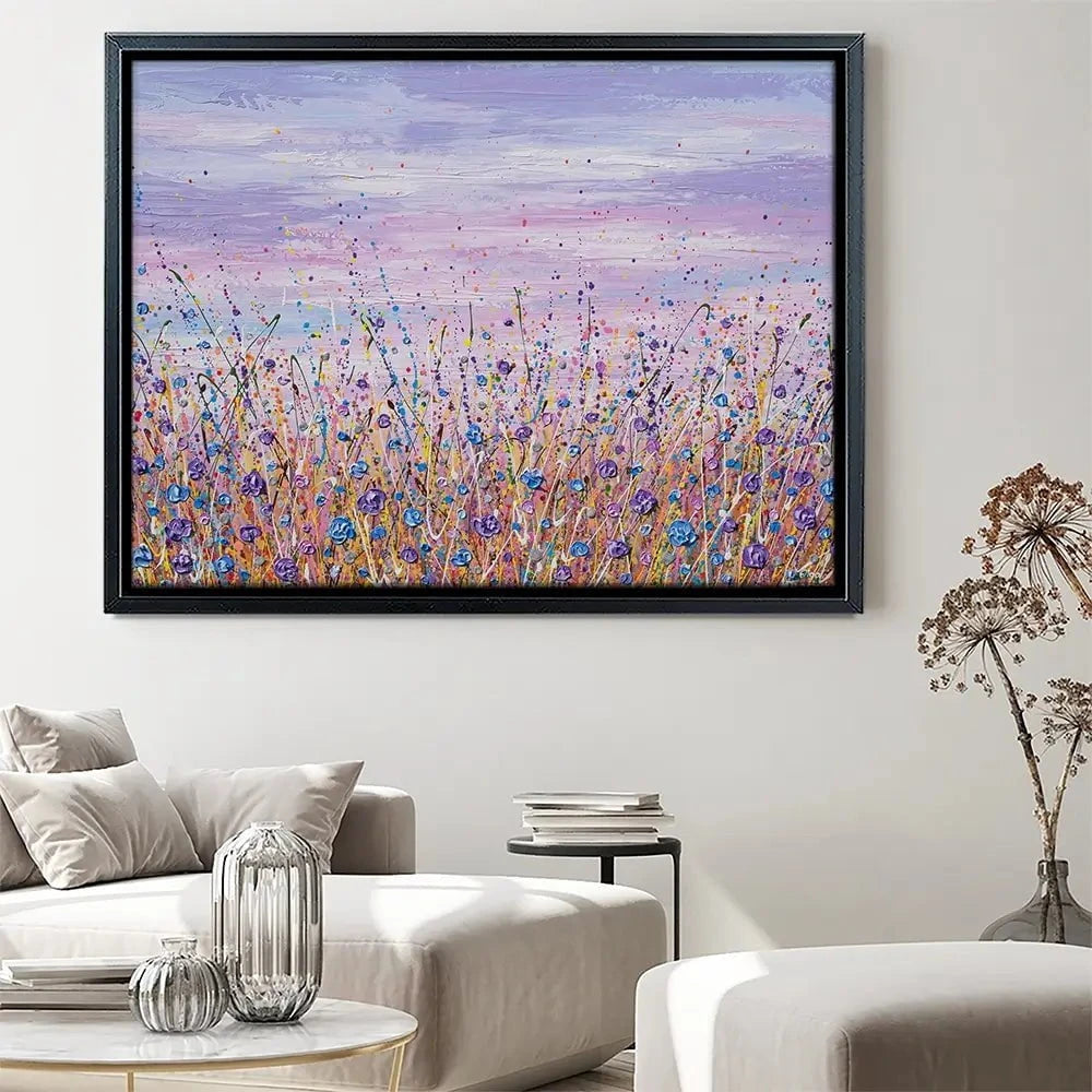 Purple Flower Field Canvas Print Purple Flower Field Canvas Print wall art product Olga Tkachyk