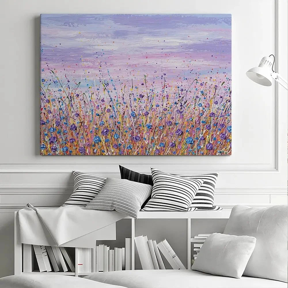Purple Flower Field Canvas Print Purple Flower Field Canvas Print wall art product Olga Tkachyk