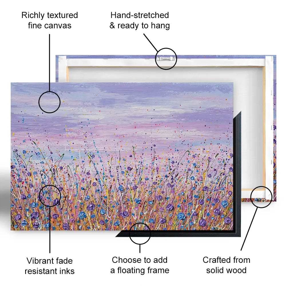 Purple Flower Field Canvas Print Purple Flower Field Canvas Print wall art product Olga Tkachyk