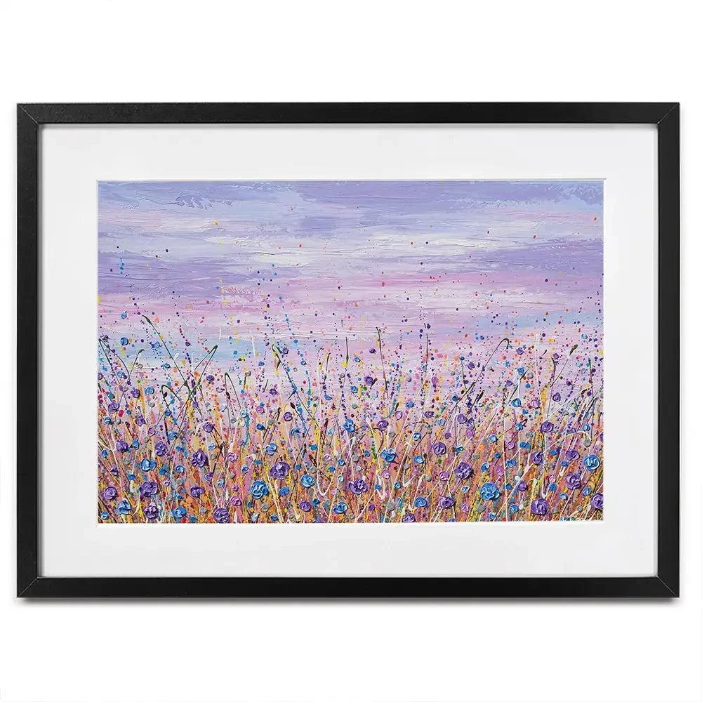 Purple Flower Field Framed Art Print Purple Flower Field Framed Art Print wall art product Olga Tkachyk
