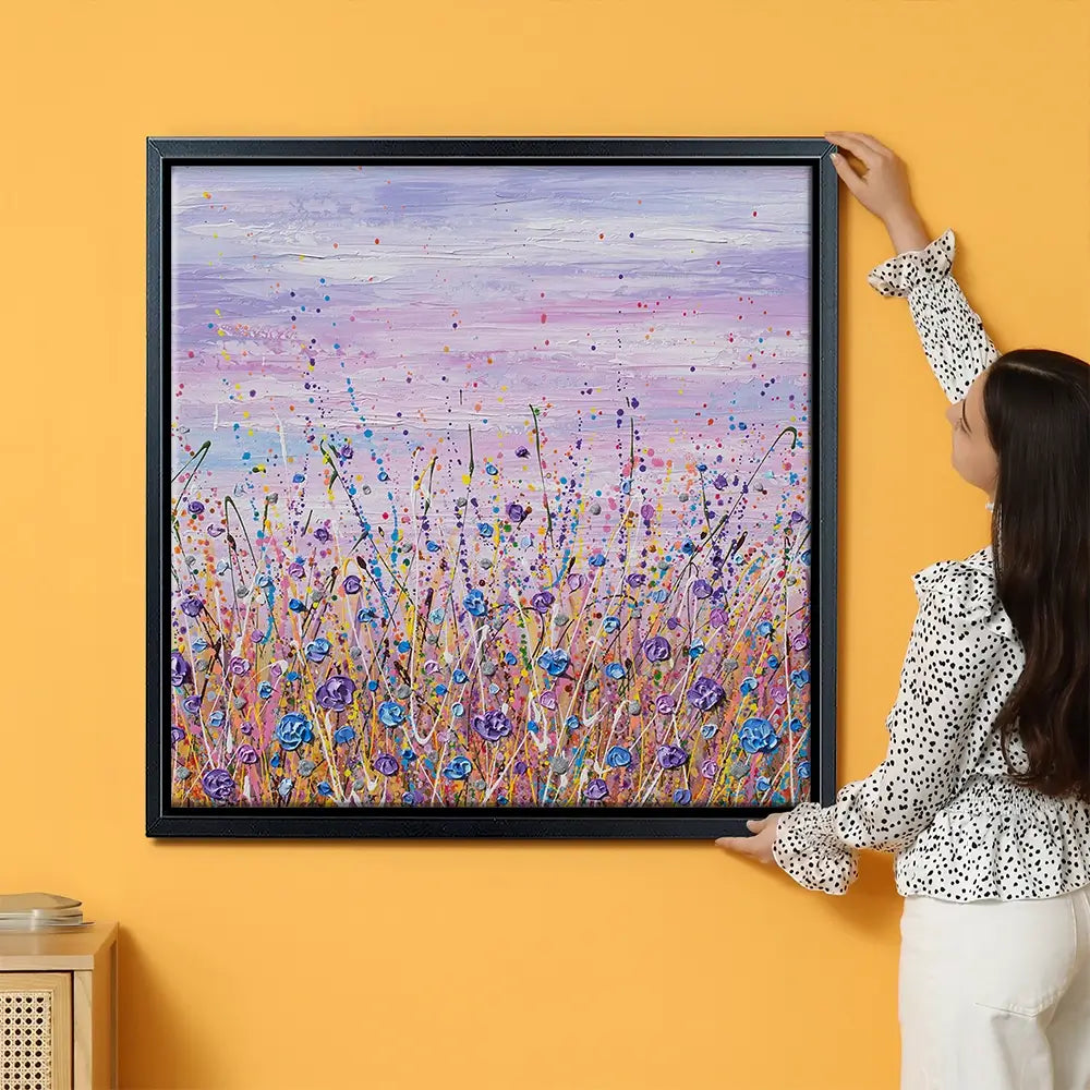 Purple Flower Field Oversized Canvas Print Purple Flower Field Oversized Canvas Print wall art product Art Print Shop