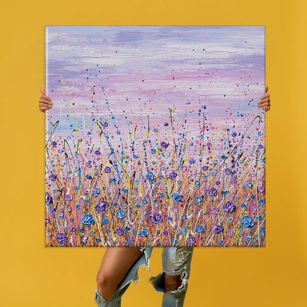 Purple Flower Field Oversized Canvas Print Purple Flower Field Oversized Canvas Print wall art product Art Print Shop