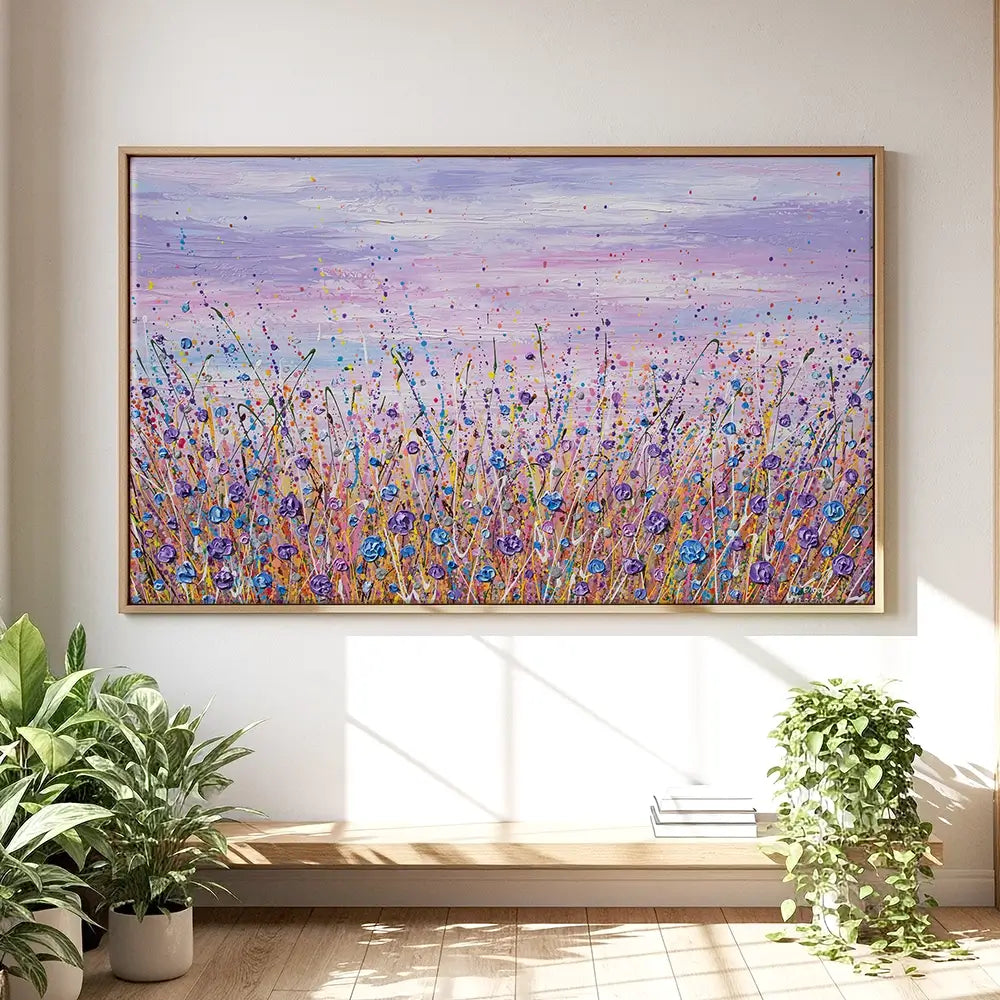 Purple Flower Field Oversized Canvas Print Purple Flower Field Oversized Canvas Print wall art product Art Print Shop