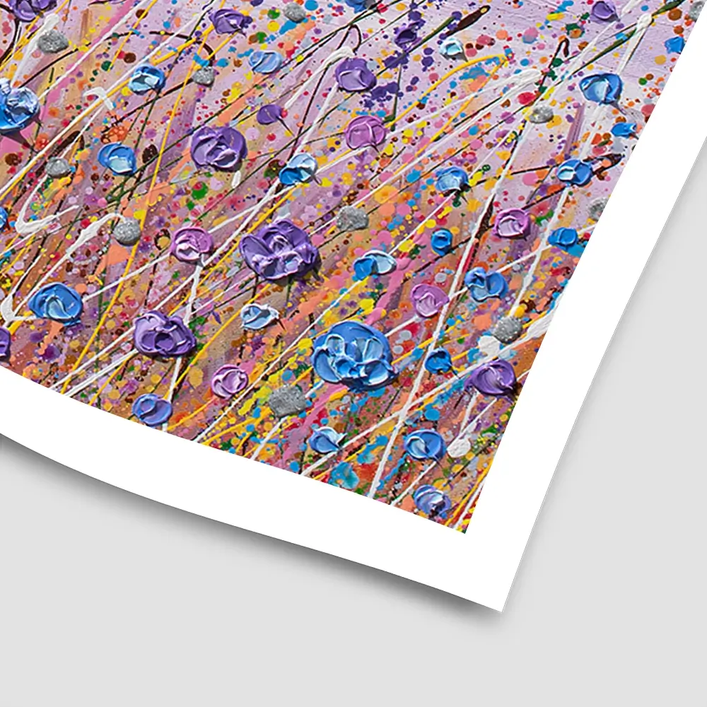 Purple Flower Field Square Art Print Purple Flower Field Square Art Print wall art product Olga Tkachyk