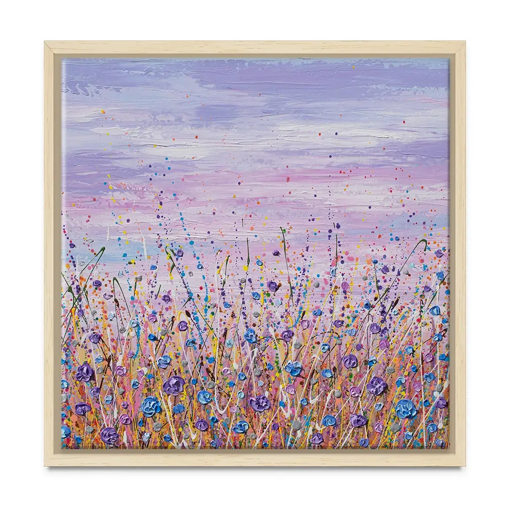 Purple Flower Field Square Canvas Print Purple Flower Field Square Canvas Print wall art product Olga Tkachyk