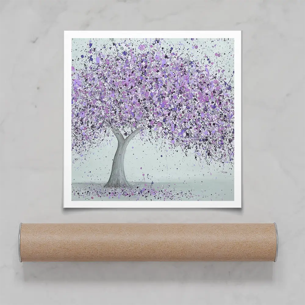 Purple Love Square Art Print Purple Love Square Art Print wall art product Jo Gough
