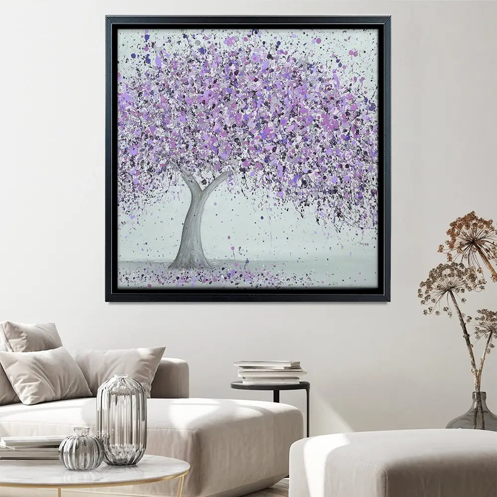 Purple Love Square Canvas Print Purple Love Square Canvas Print wall art product Jo Gough