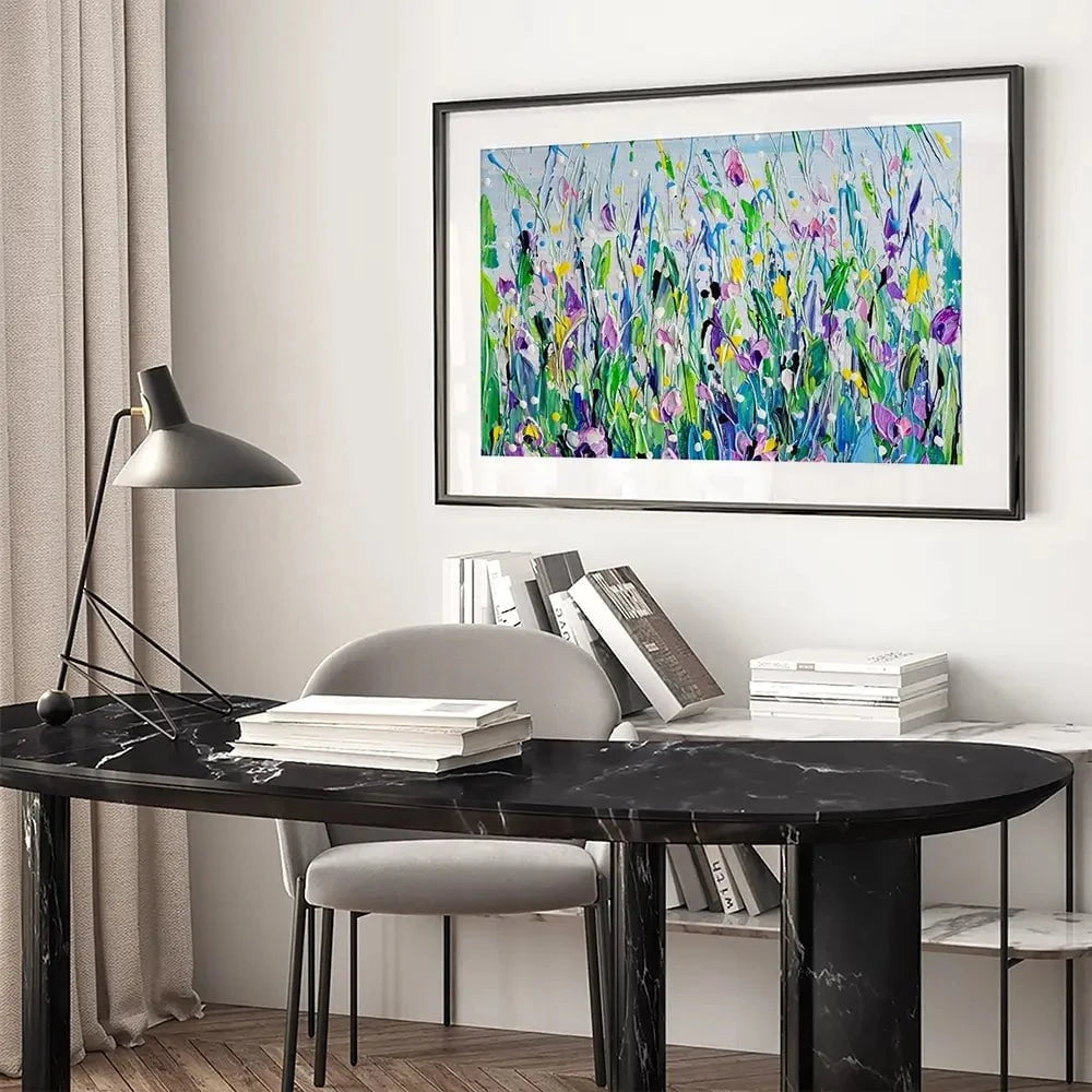 Purple Meadow Framed Art Print Purple Meadow Framed Art Print wall art product Olga Tkachyk