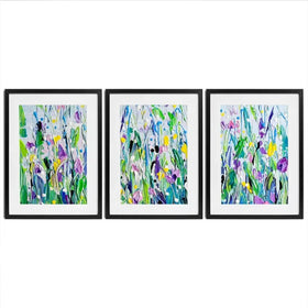 Purple Meadow Framed Art Print Trio Purple Meadow Framed Art Print Trio wall art product Olga Tkachyk