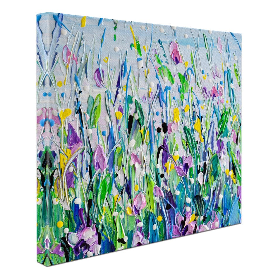 Purple Meadow Square Canvas Print wall art product Olga Tkachyk