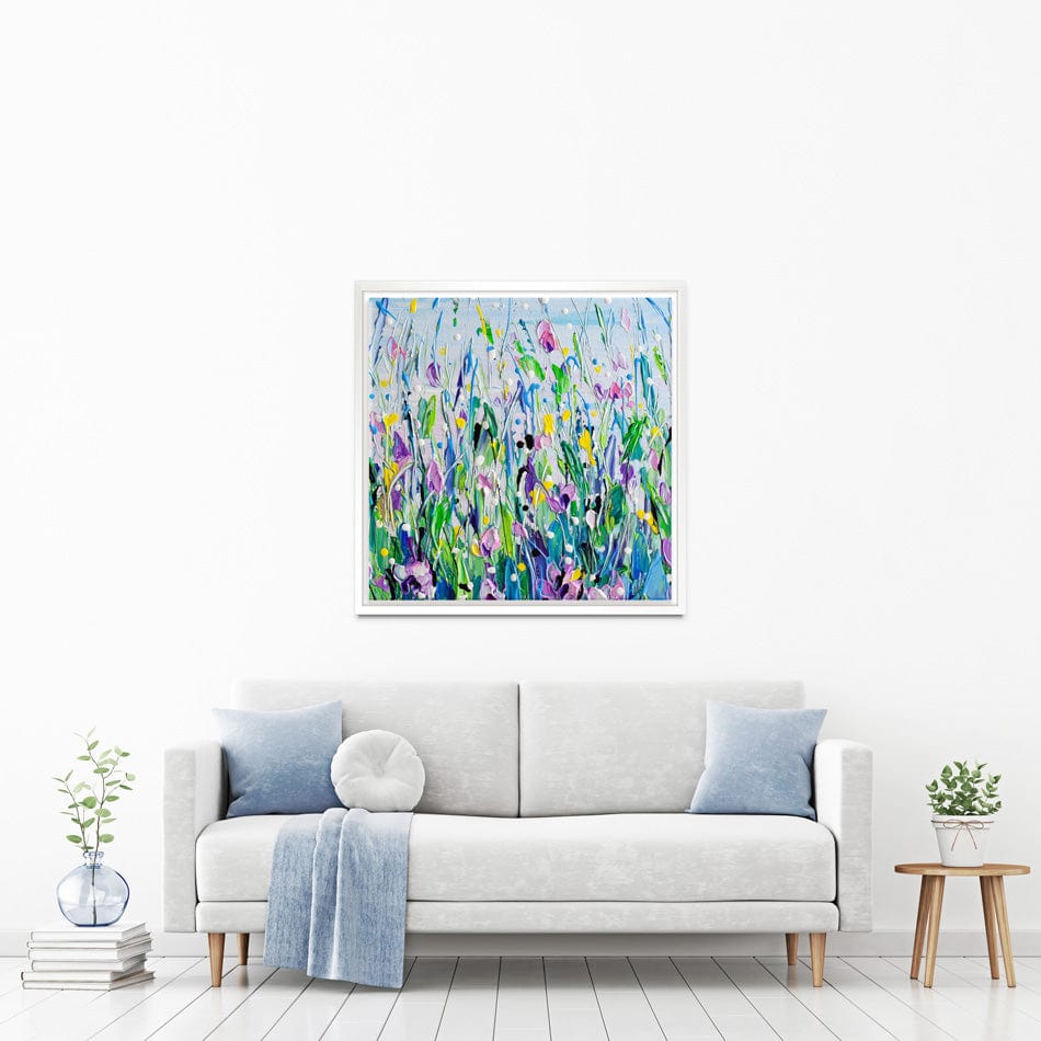 Purple Meadow Square Canvas Print wall art product Olga Tkachyk