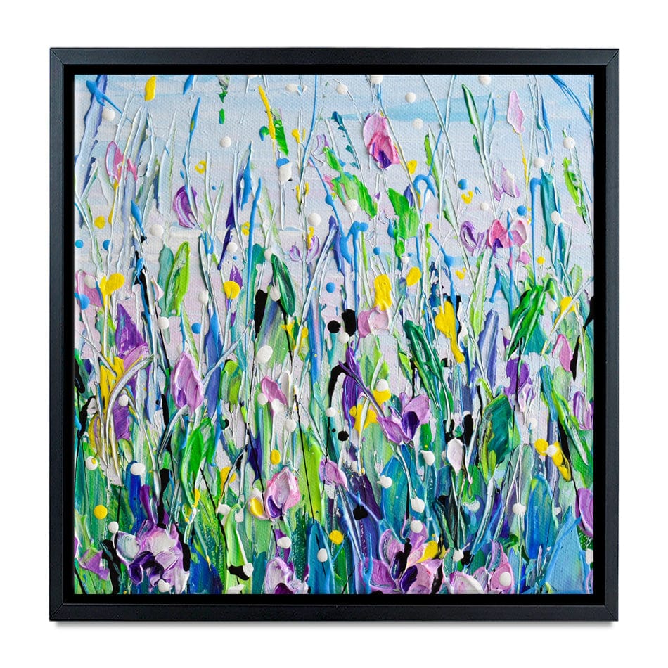 Purple Meadow Square Canvas Print wall art product Olga Tkachyk