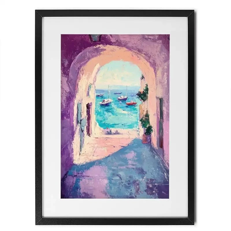Purple Tunnel To The Sea Framed Art Print Purple Tunnel To The Sea Framed Art Print wall art product Tanya Ocean