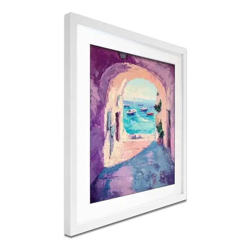 Purple Tunnel To The Sea Framed Art Print Purple Tunnel To The Sea Framed Art Print wall art product Tanya Ocean