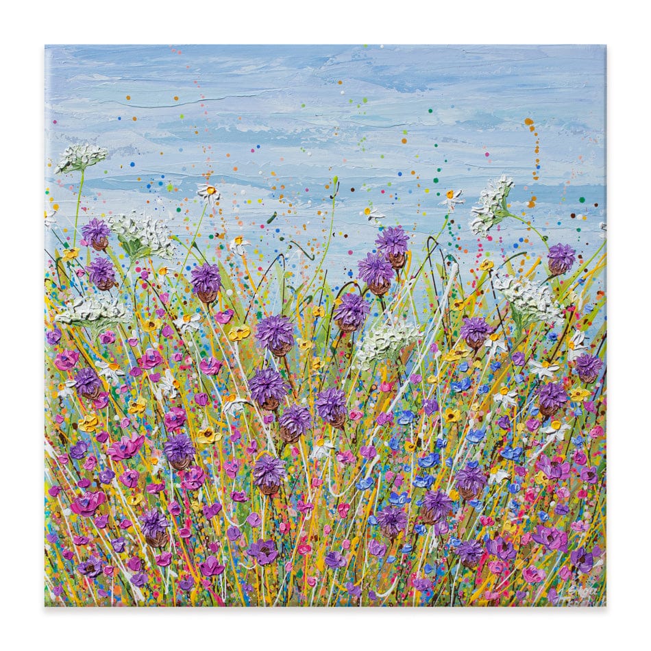 Purple Wildflowers Canvas Print wall art product Olga Tkachyk