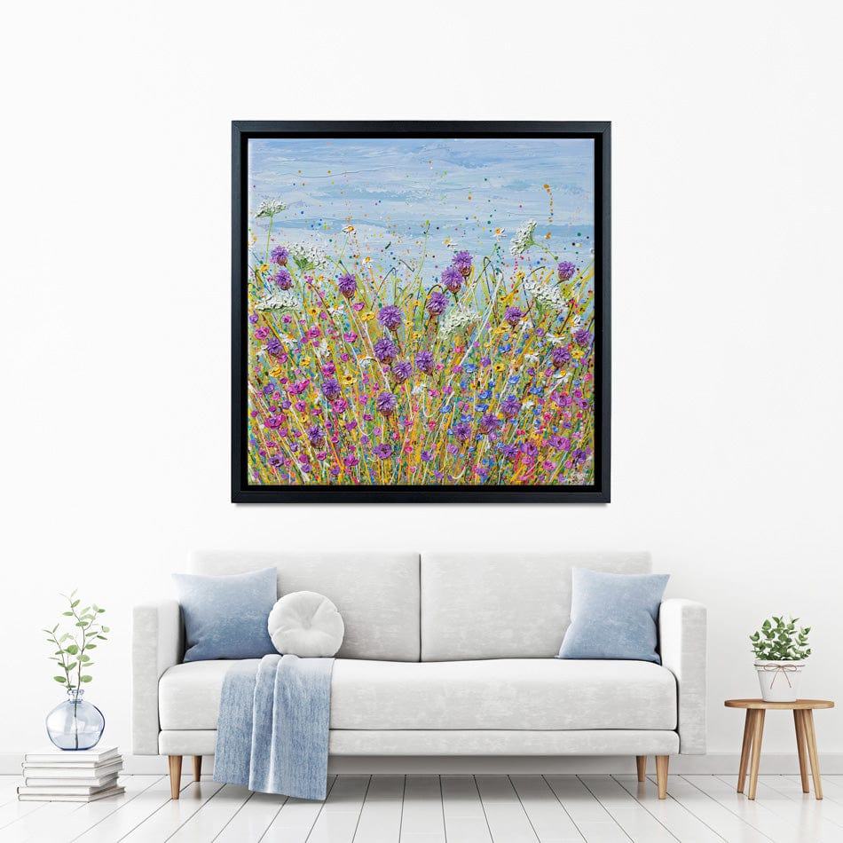 Purple Wildflowers Canvas Print wall art product Olga Tkachyk