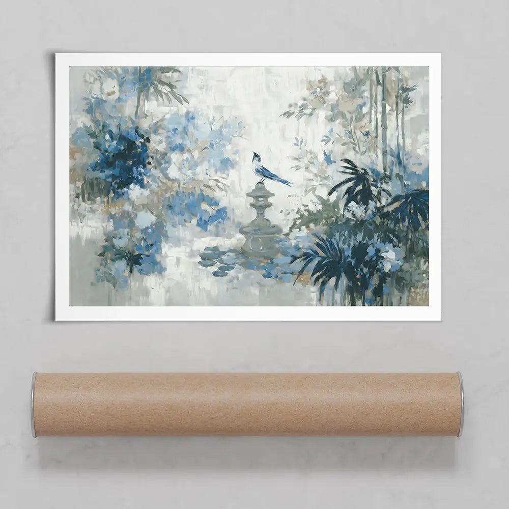 Quiet Garden Pagoda Reverie Art Print Quiet Garden Pagoda Reverie Art Print wall art product Chromatic Storm Studio