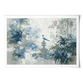 Quiet Garden Pagoda Reverie Art Print Quiet Garden Pagoda Reverie Art Print wall art product Chromatic Storm Studio