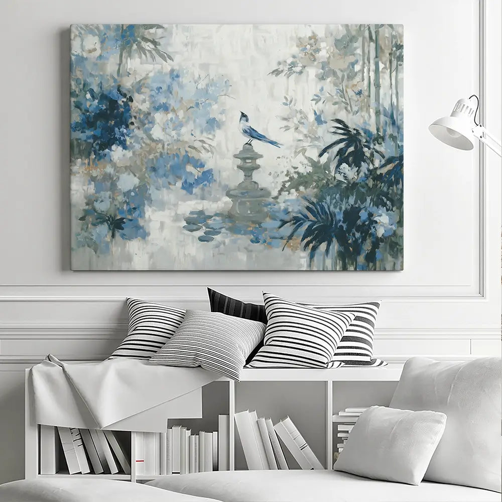 Quiet Garden Pagoda Reverie Canvas Print Quiet Garden Pagoda Reverie Canvas Print wall art product Chromatic Storm Studio