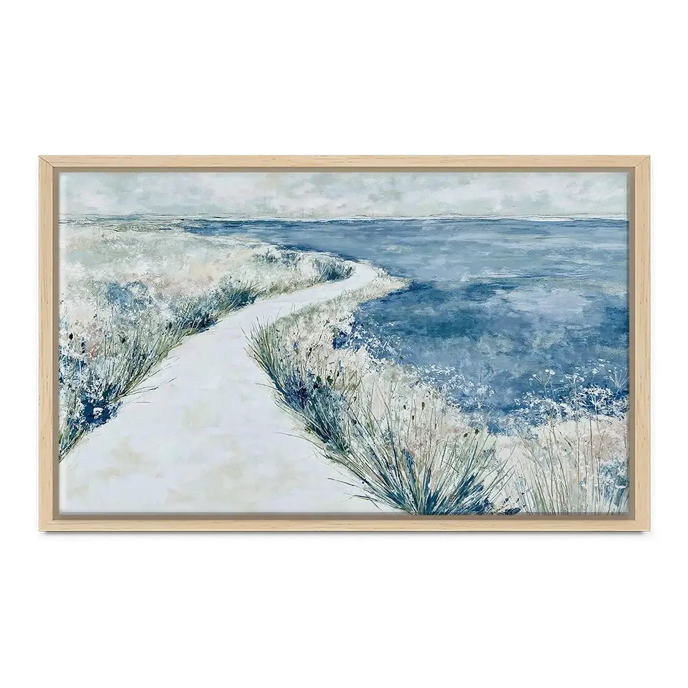 Quiet Shoreline Walk Canvas Print Quiet Shoreline Walk Canvas Print wall art product Chromatic Storm Studio