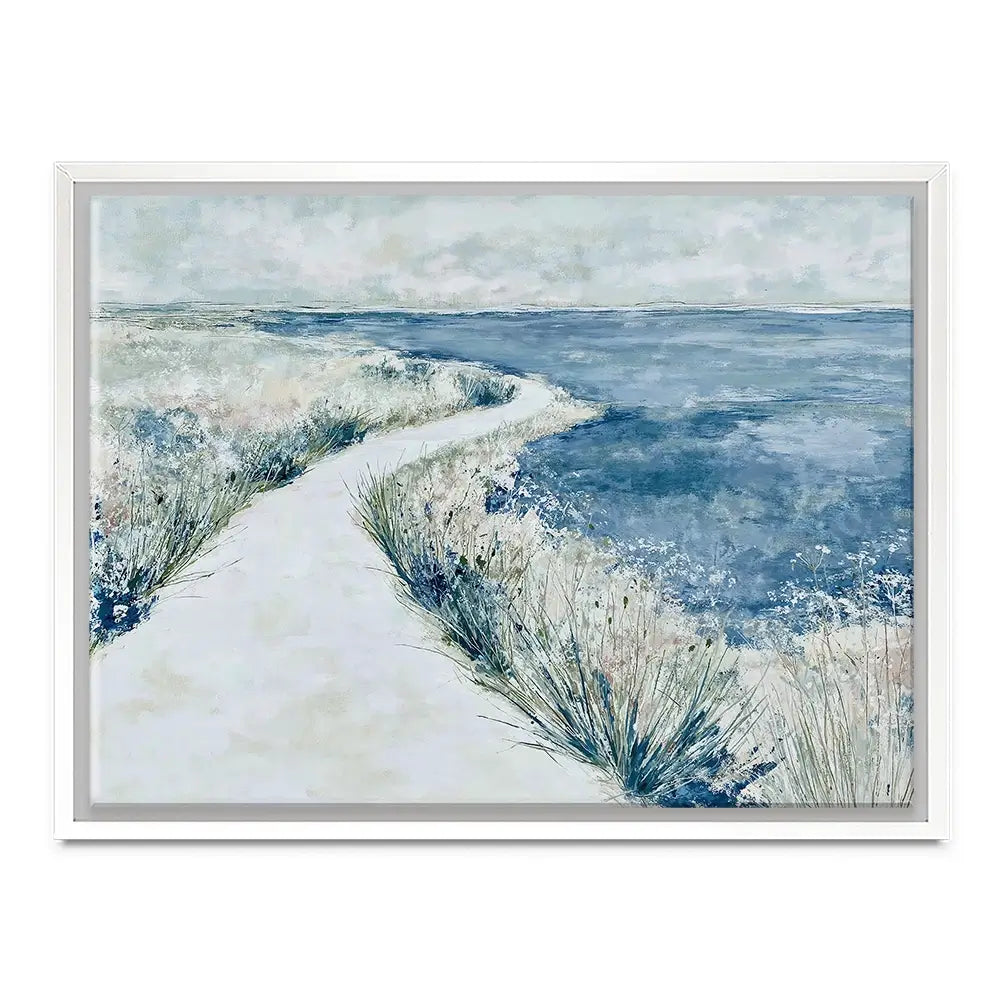 Quiet Shoreline Walk Canvas Print Quiet Shoreline Walk Canvas Print wall art product Chromatic Storm Studio