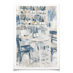 Quiet Wine Bar Afternoon Art Print Quiet Wine Bar Afternoon Art Print wall art product Chromatic Storm Studio