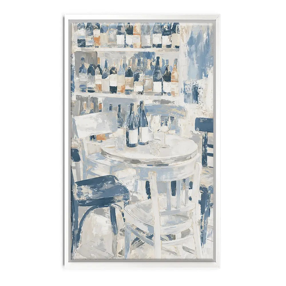 Quiet Wine Bar Afternoon Canvas Print Quiet Wine Bar Afternoon Canvas Print wall art product Chromatic Storm Studio