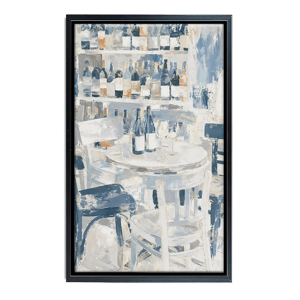 Quiet Wine Bar Afternoon Canvas Print Quiet Wine Bar Afternoon Canvas Print wall art product Chromatic Storm Studio