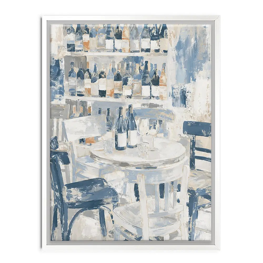 Quiet Wine Bar Afternoon Canvas Print Quiet Wine Bar Afternoon Canvas Print wall art product Chromatic Storm Studio