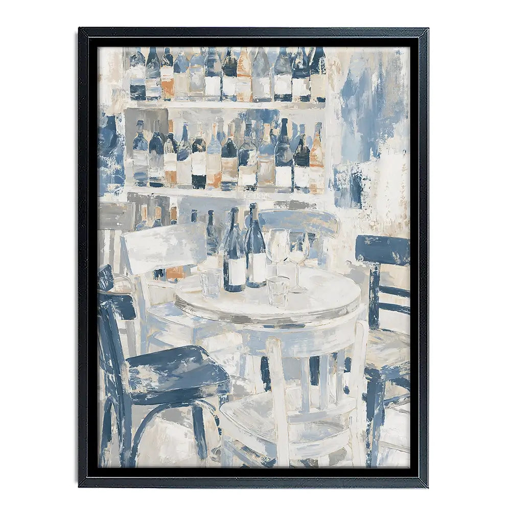 Quiet Wine Bar Afternoon Canvas Print Quiet Wine Bar Afternoon Canvas Print wall art product Chromatic Storm Studio