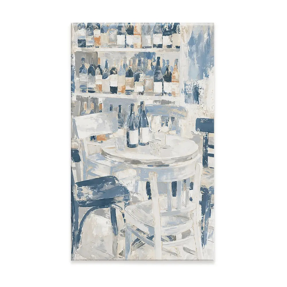 Quiet Wine Bar Afternoon Canvas Print Quiet Wine Bar Afternoon Canvas Print wall art product Chromatic Storm Studio