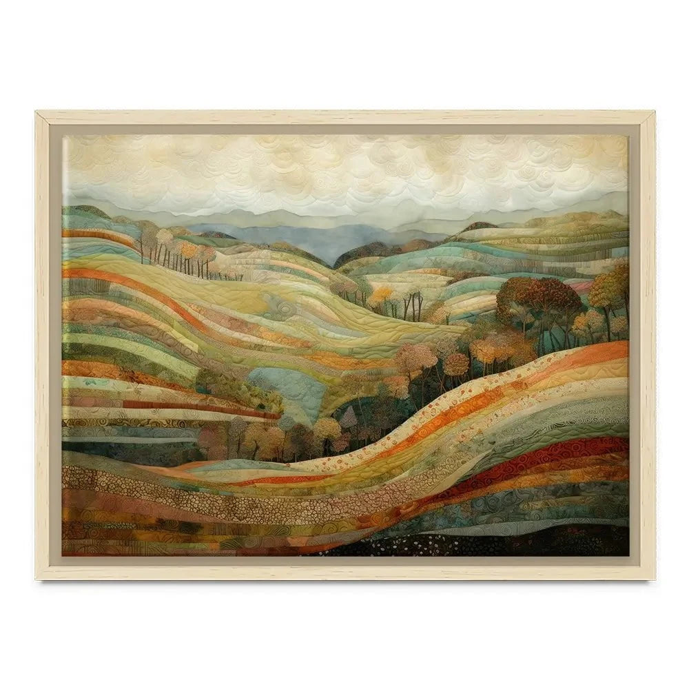 Quilted Autumn Landscape Canvas Print Quilted Autumn Landscape Canvas Print wall art product RileyB - Independent