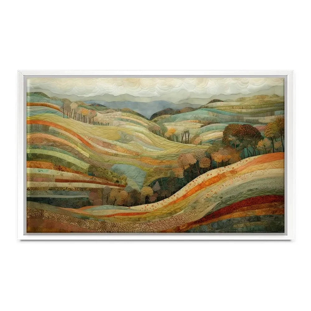 Quilted Autumn Landscape Canvas Print Quilted Autumn Landscape Canvas Print wall art product RileyB - Independent