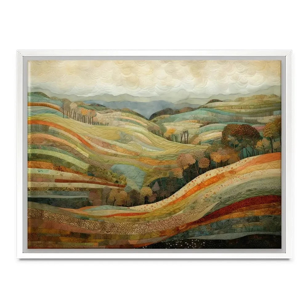 Quilted Autumn Landscape Canvas Print Quilted Autumn Landscape Canvas Print wall art product RileyB - Independent