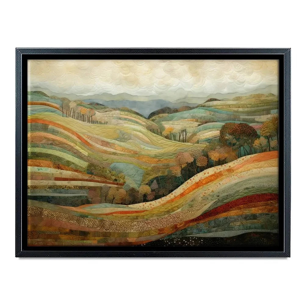 Quilted Autumn Landscape Canvas Print Quilted Autumn Landscape Canvas Print wall art product RileyB - Independent
