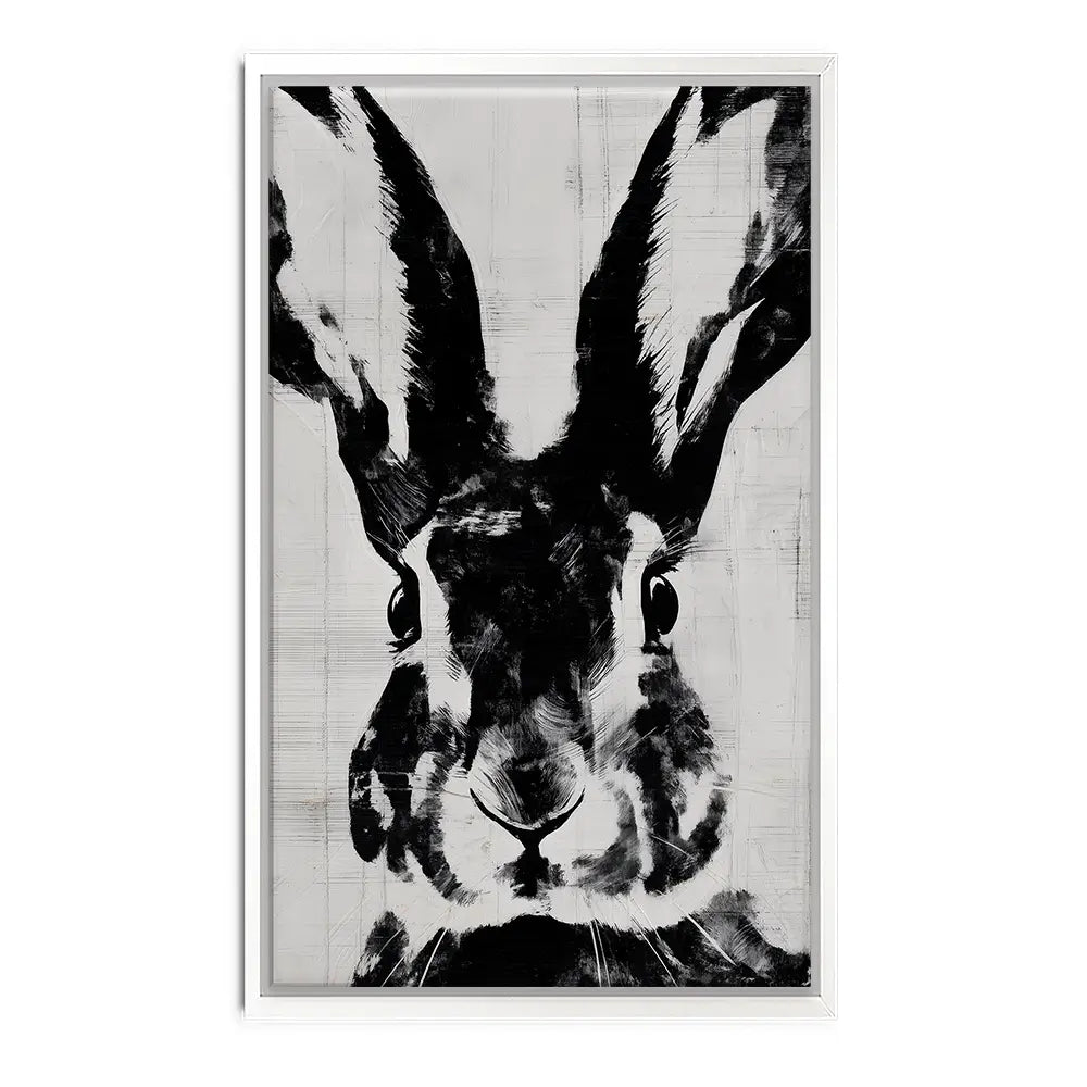 Rabbit Close Gaze Canvas Print Rabbit Close Gaze Canvas Print wall art product Chromatic Storm Studio