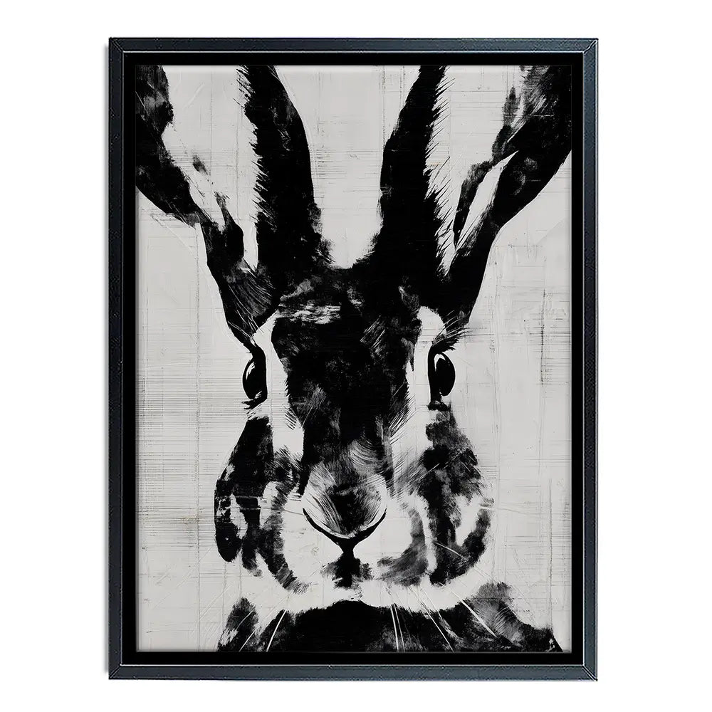 Rabbit Close Gaze Canvas Print Rabbit Close Gaze Canvas Print wall art product Chromatic Storm Studio