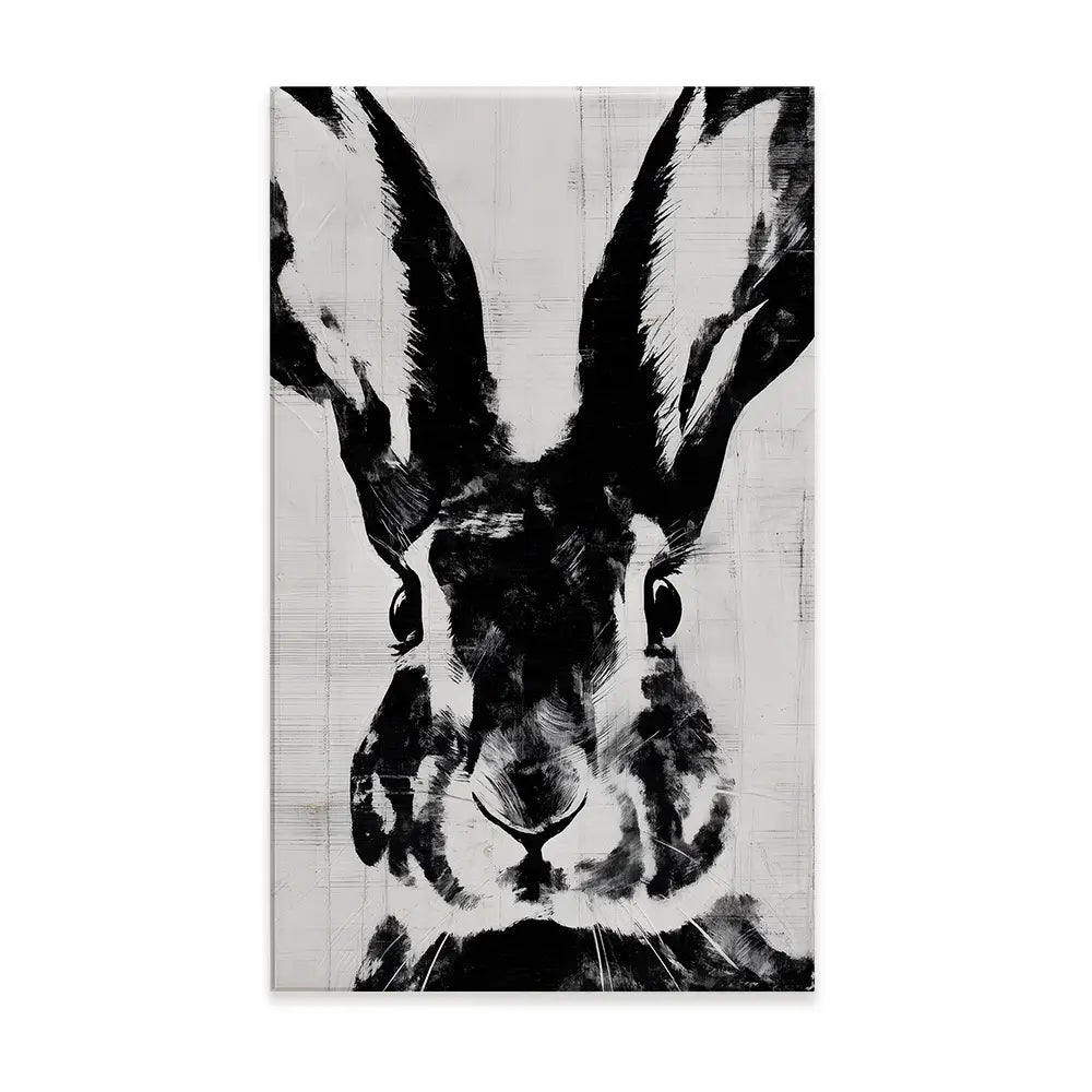Rabbit Close Gaze Canvas Print Rabbit Close Gaze Canvas Print wall art product Chromatic Storm Studio