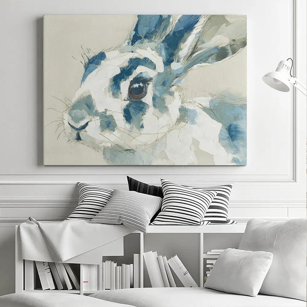 Rabbit Watercolour Portrait Canvas Print Rabbit Watercolour Portrait Canvas Print wall art product Chromatic Storm Studio