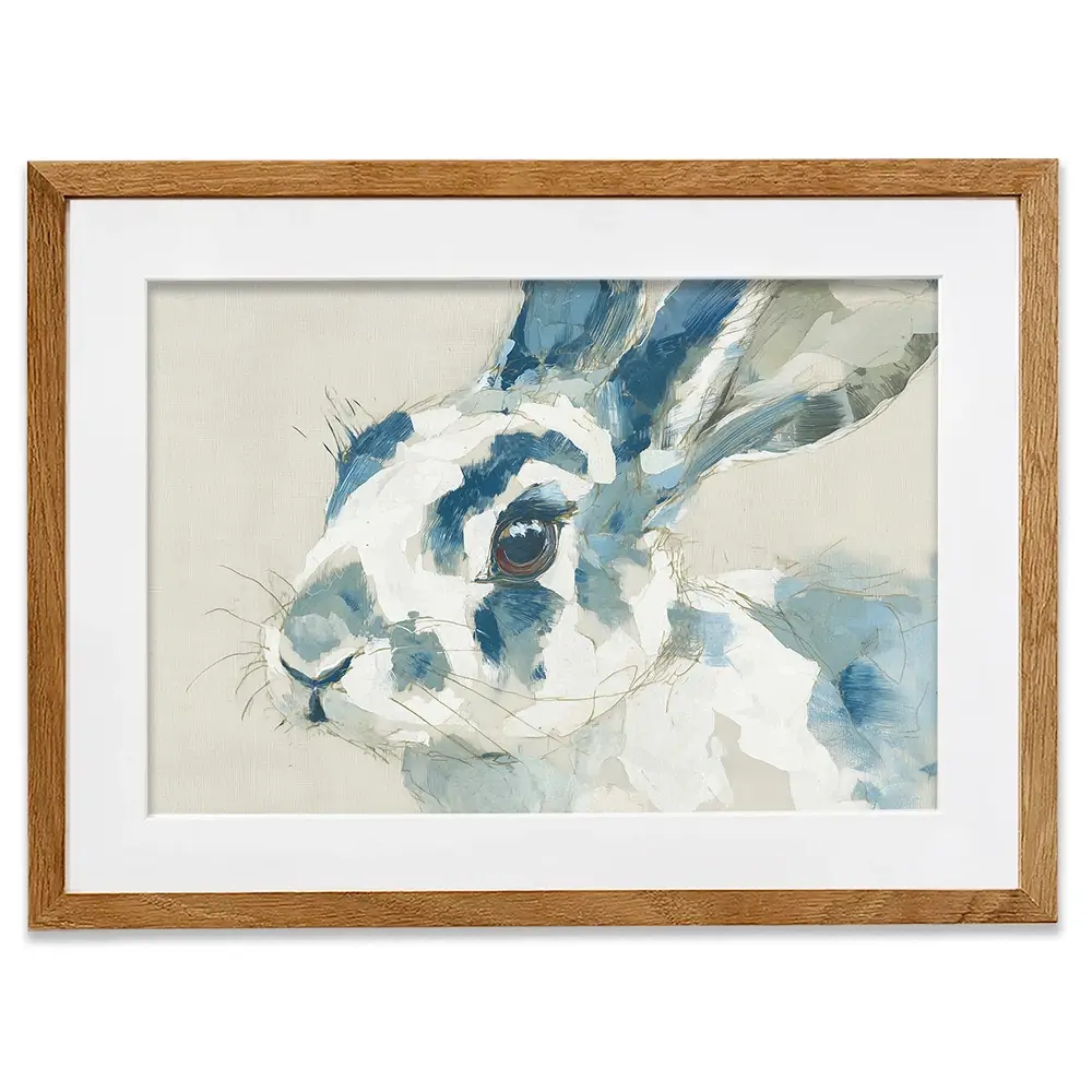Rabbit Watercolour Portrait Framed Art Print Rabbit Watercolour Portrait Framed Art Print wall art product Chromatic Storm Studio