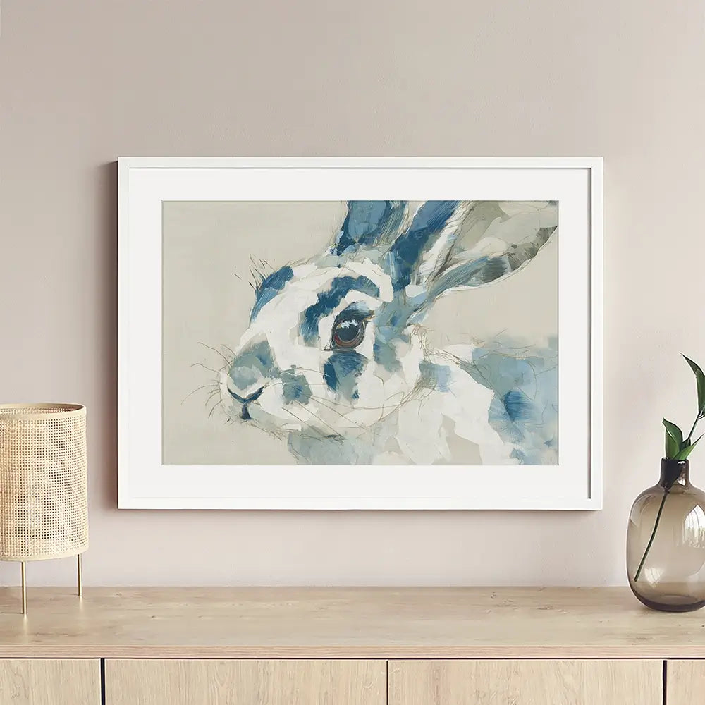 Rabbit Watercolour Portrait Framed Art Print Rabbit Watercolour Portrait Framed Art Print wall art product Chromatic Storm Studio