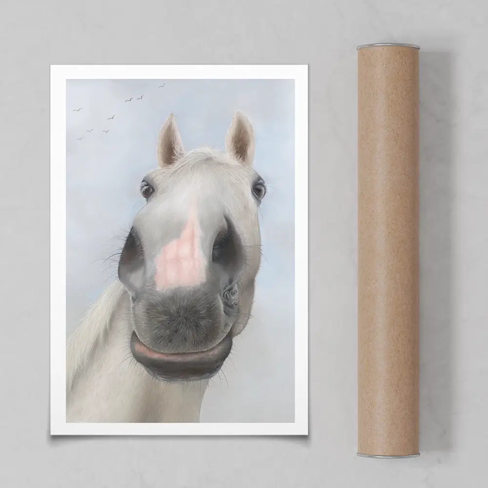 Racehorse Desert Orchid Art Print Racehorse Desert Orchid Art Print wall art product Georgie Turner