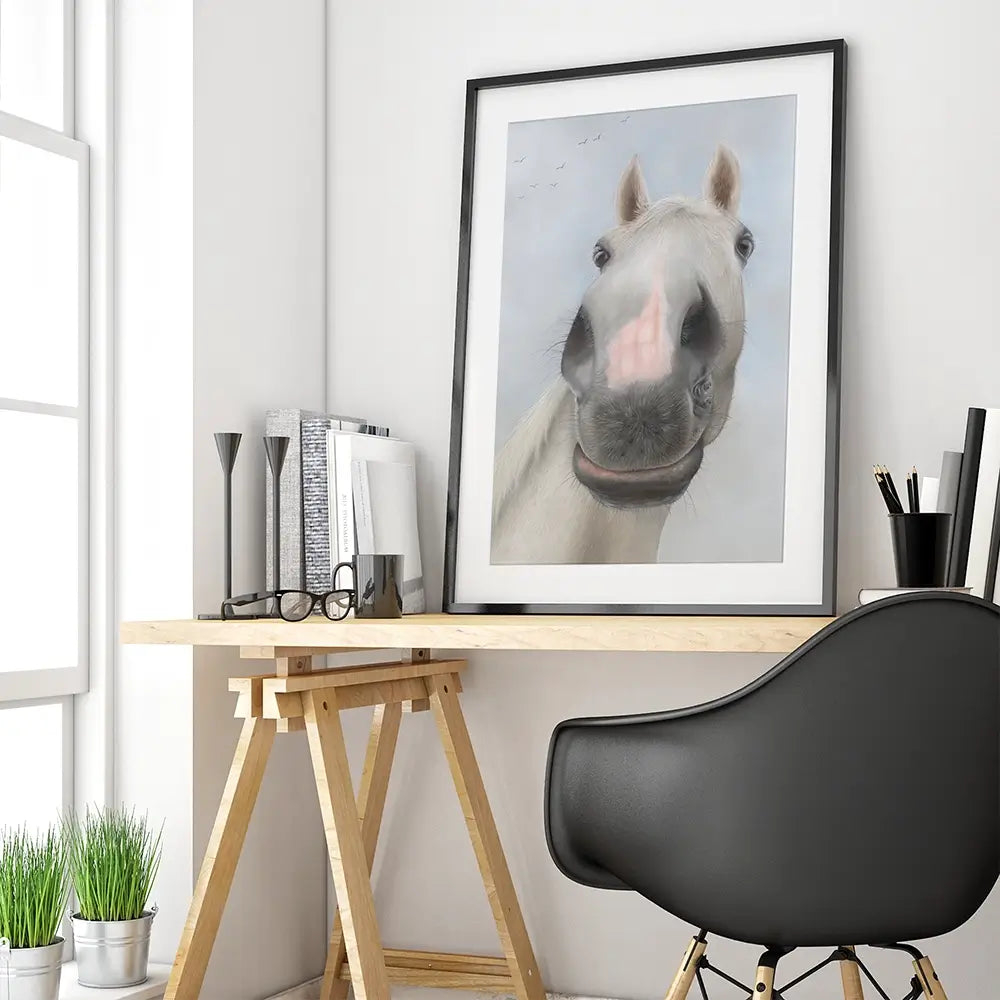 Racehorse Desert Orchid Framed Art Print Racehorse Desert Orchid Framed Art Print wall art product Georgie Turner