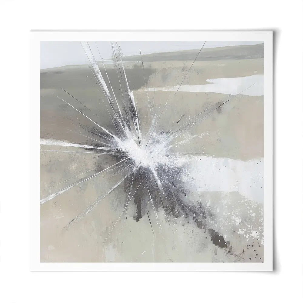 Radiant Burst Abstract Square Art Print Radiant Burst Abstract Square Art Print wall art product Chromatic Storm Studio