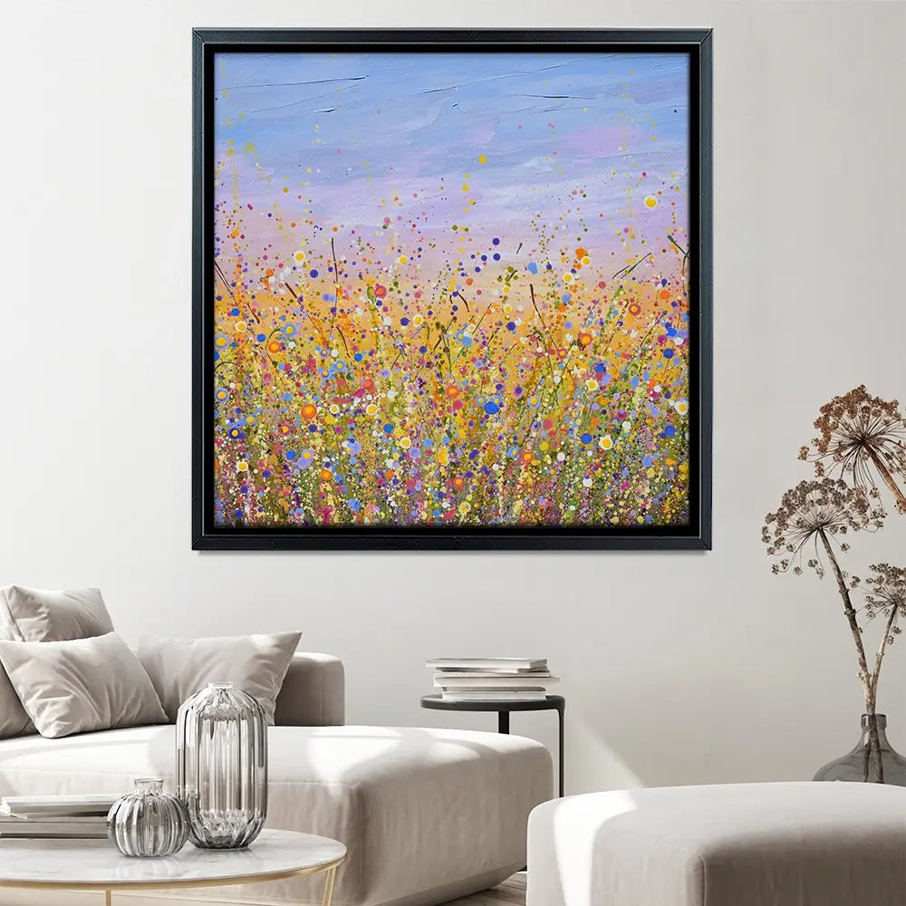 Radiant Meadow Square Canvas Print Radiant Meadow Square Canvas Print wall art product Olga Tkachyk