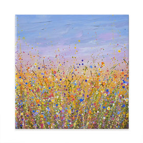 Radiant Meadow Square Canvas Print Radiant Meadow Square Canvas Print wall art product Olga Tkachyk