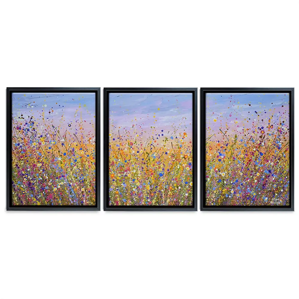 Radiant Meadow Trio Canvas Print Radiant Meadow Trio Canvas Print wall art product Olga Tkachyk